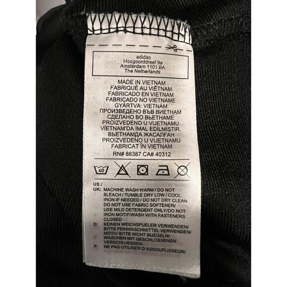 Adidas Track Jacket Women's Medium Black 3 Stripes Warmup Activewear Zip Front - Picture 6 of 8